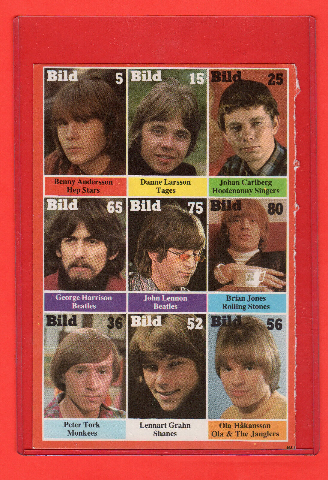 1968 Swedish Bildjournalen Sheet Peter Tork,George Harrison,Brian Jones,Lennon