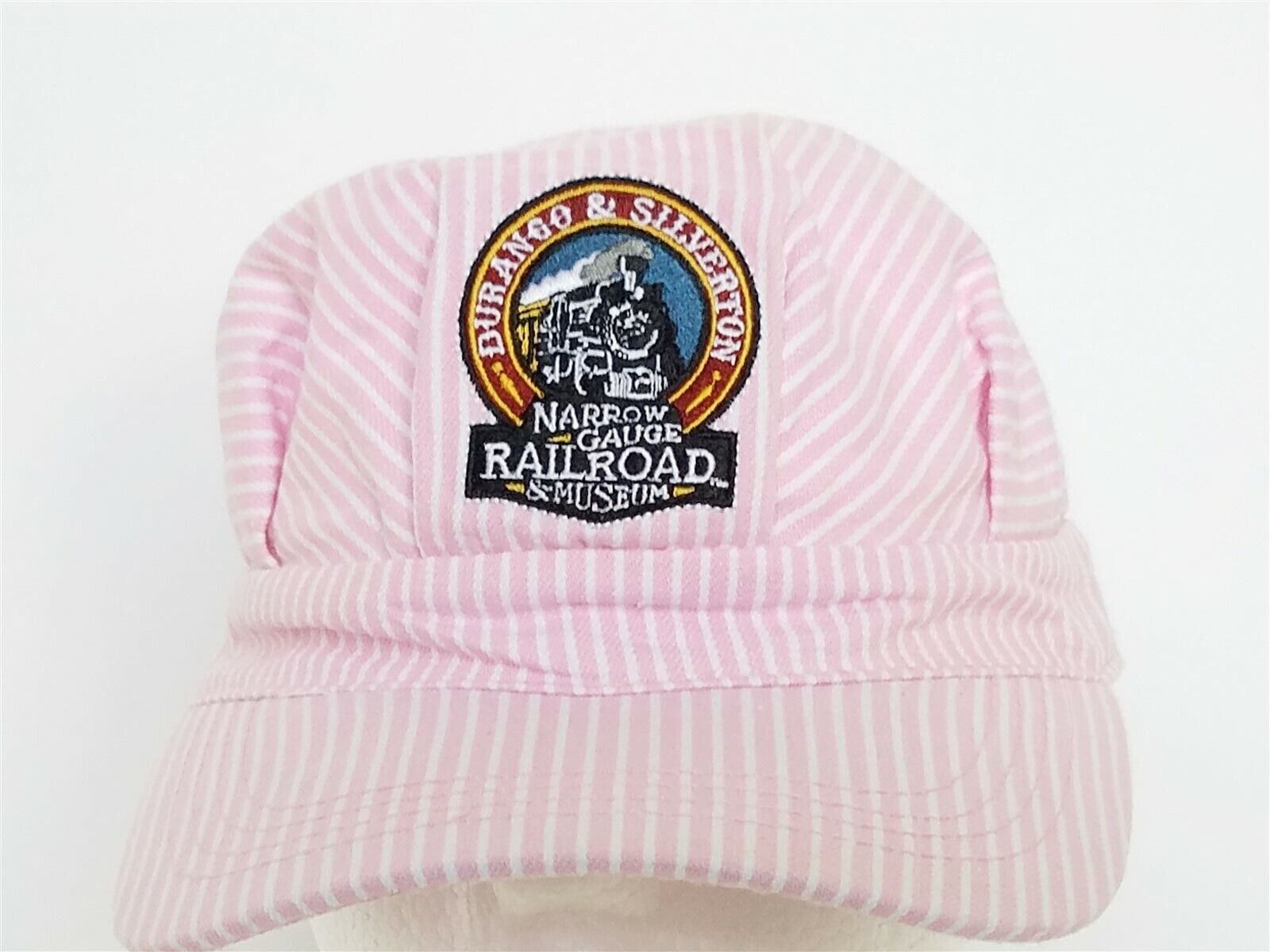 Durango & Silverton Narrow Gauge Railroad & Museum Pink Stripe Cap Hat Youth