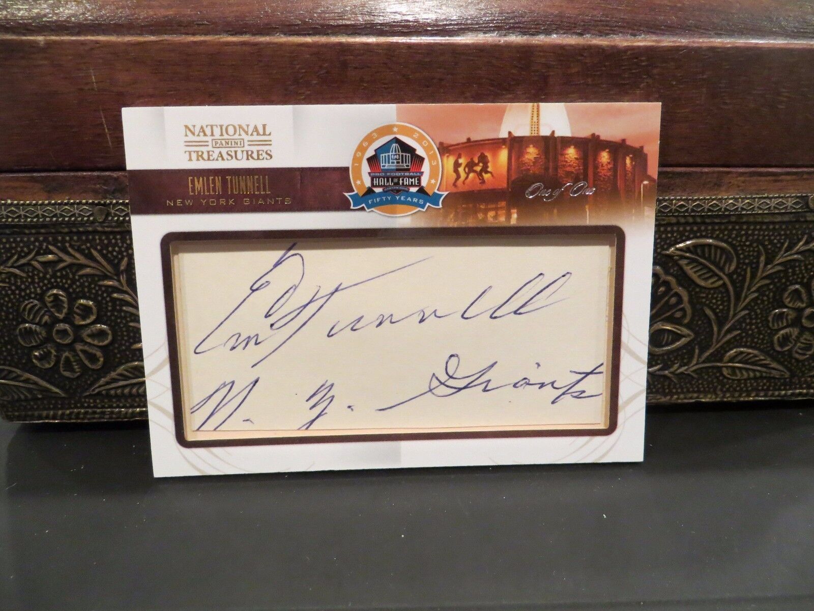 National Treasures Autograph HOF Fifty Years Auto Giants Emlen Tunnell 1/1  2013