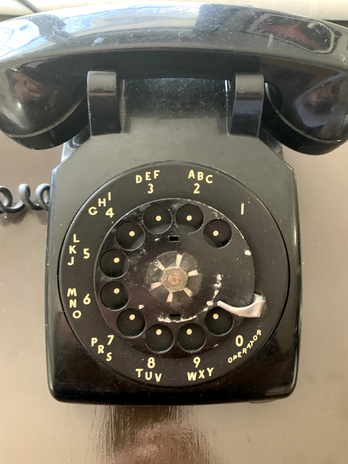 Rotary Dial Telephone Phone Real Working Vintage Old Fashion Black 1960S USED