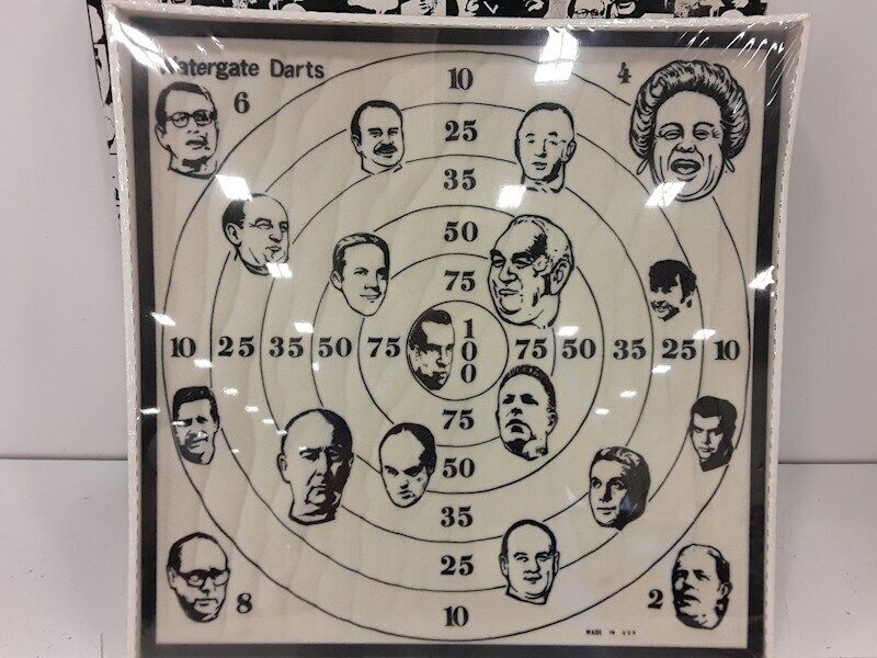 RARE Sealed Richard Nixon Watergate Darts Game 1970s HOBBY TIME Vintage Nixon