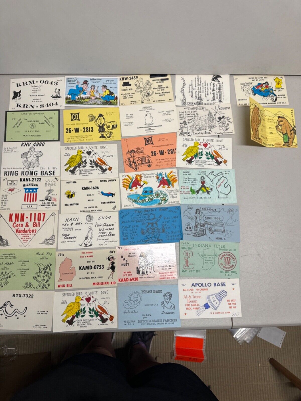 Lot of 30 Vintage QSL Cards Lot # 46