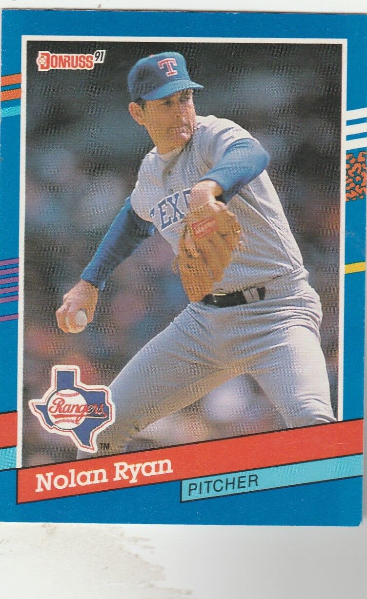 FREE SHIPPING-MINT TO NRMINT-1991 Donruss Texas Rangers  #89 Nolan Ryan-3