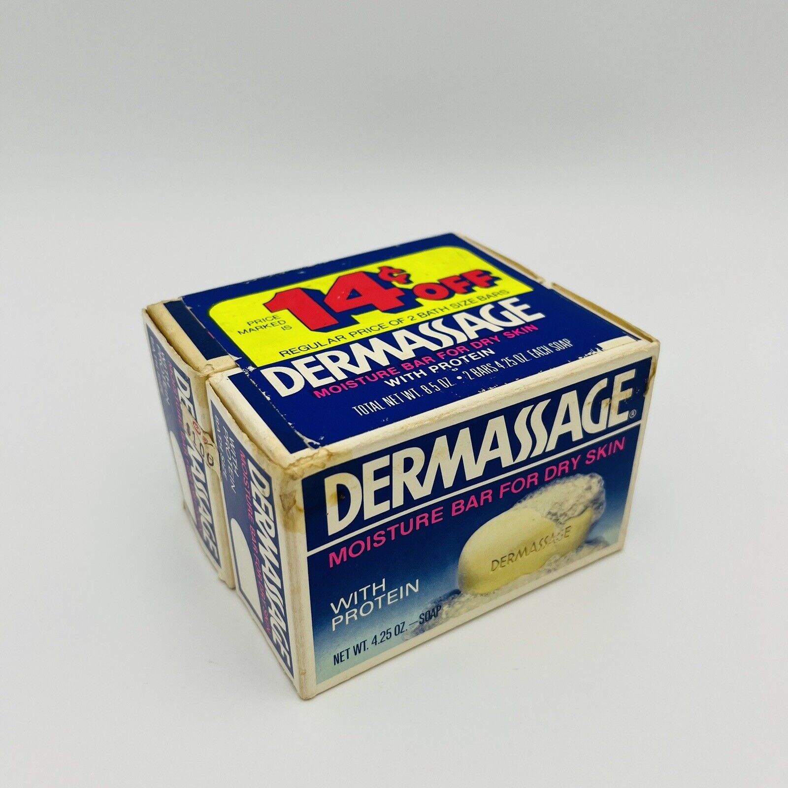 Colgate DERMASSAGE Moisture Bar Dry Skin Soap Movie Prop NOS 2 Pack Vintage