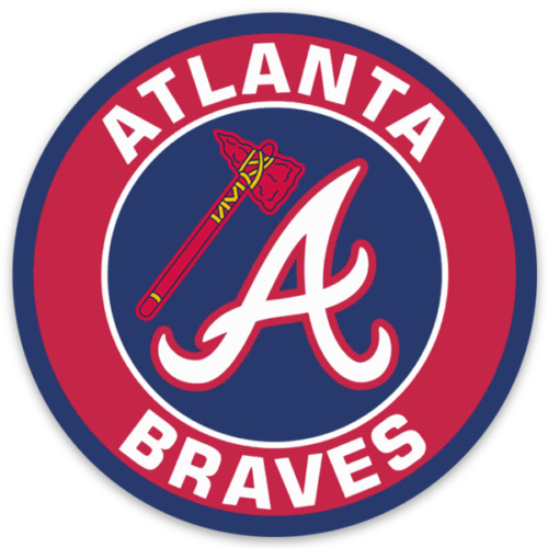 Atlanta Braves MLB Baseball Full Color Sports Decal Sticker 3 inch Circle