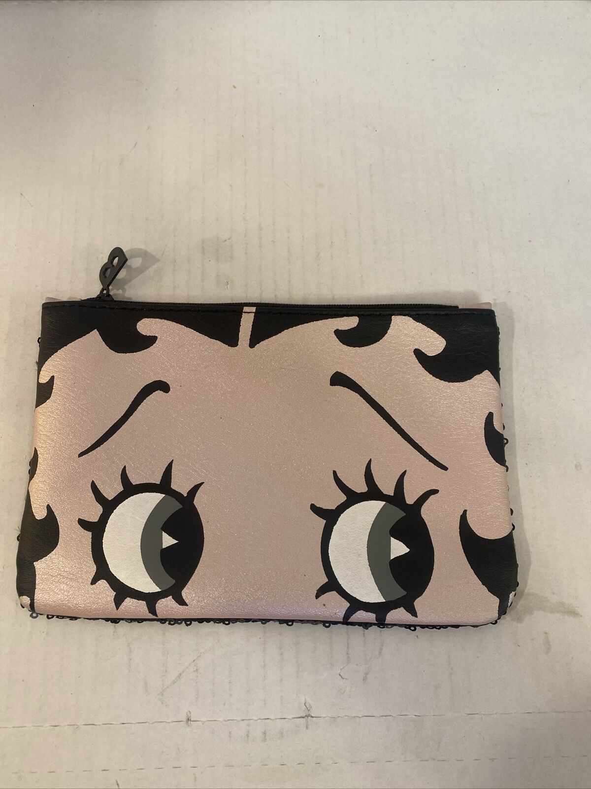 NWOT-Betty Boop ipsy Makeup Cosmetic Travel Bag Coin Purse Sequins 7.5 X 5
