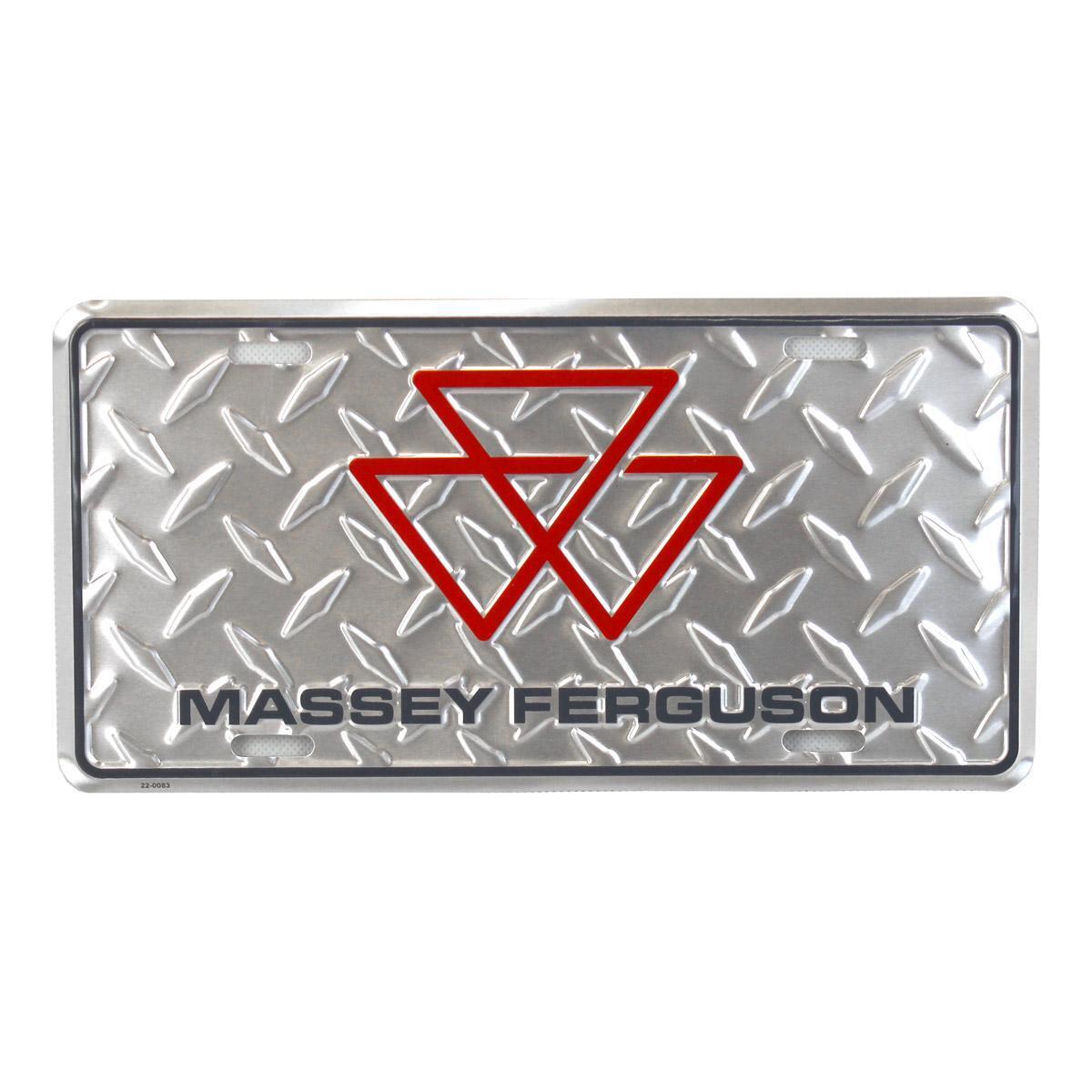 Massey Ferguson Aluminum Diamond Embossed License Plate 96124