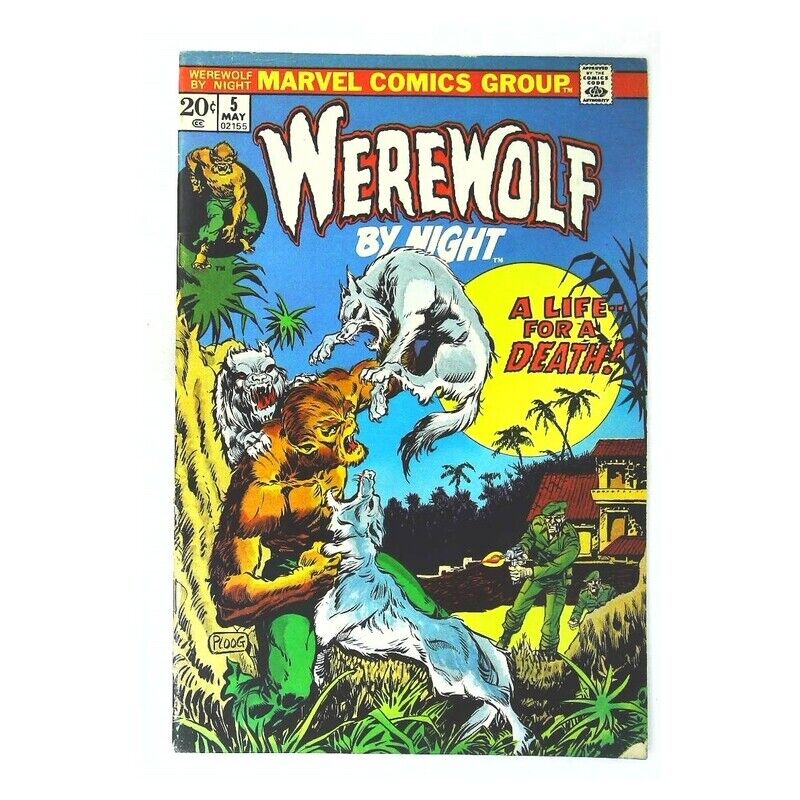 Werewolf By Night (1972 series) #5 in Fine + condition. Marvel comics [d`