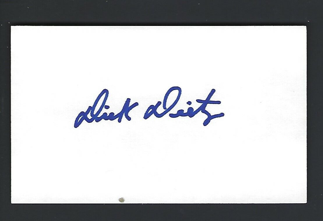 Dick Dietz 3x5 Index Card Autograph Signed Giants