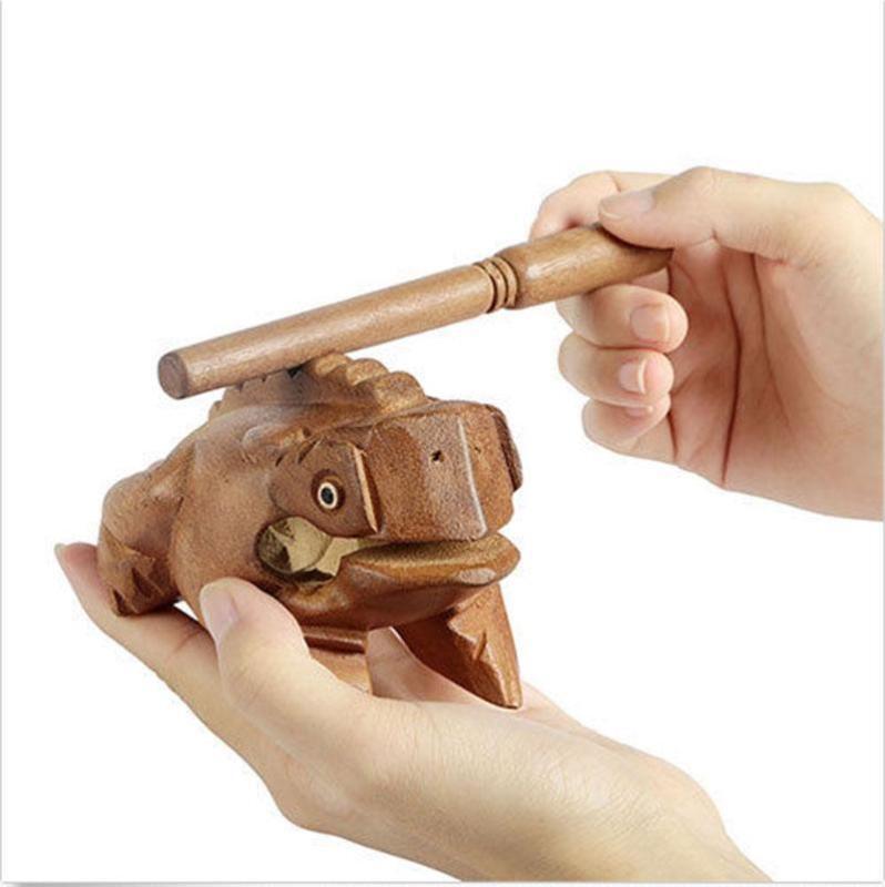Wood Frog Handcraft Toy Musical Instrument Percussion Natural Frog Sound