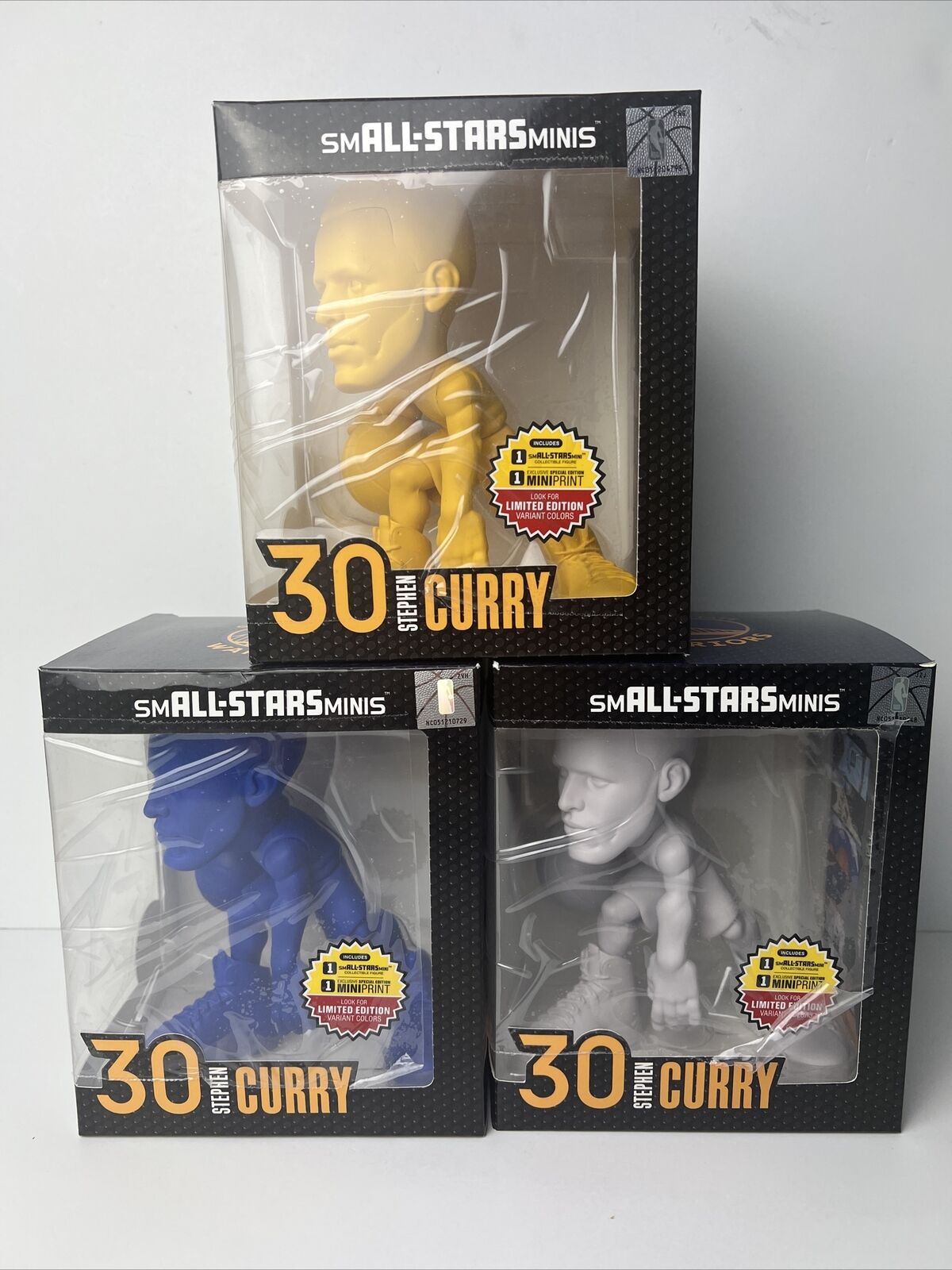 Golden State Warriors Stephen Curry Yellow ,Blue & White Small-Stars Limited Ed.