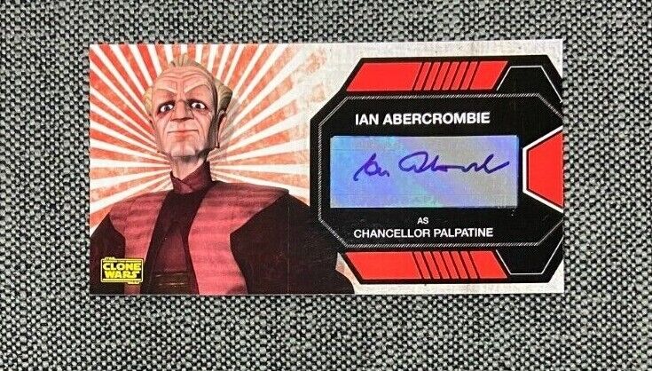 2002 TOPPS WIDEVISION STAR WARS CLONE WARS IAN ABERCROMBIE CHANCELLOR PALPATINE