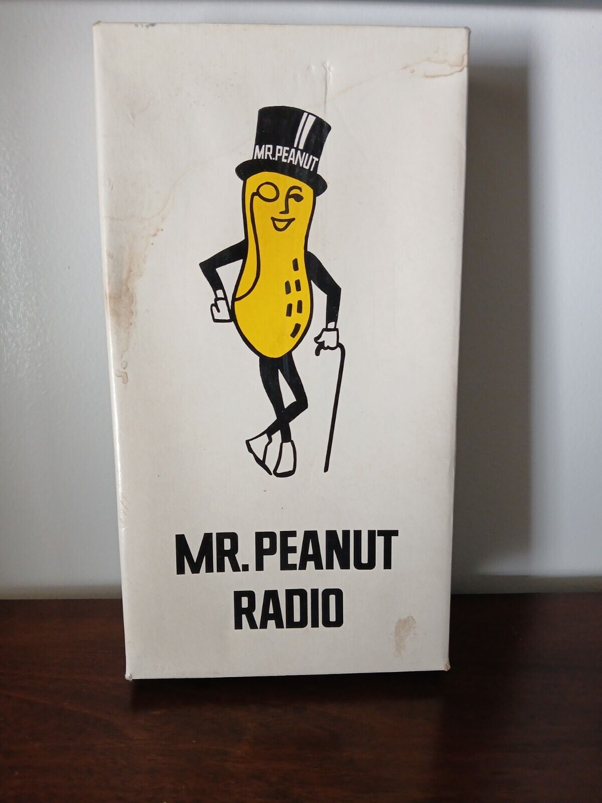 Vintage 1970s Planters Mr. Peanut Transistor AM Radio In Box W/ Original Battery