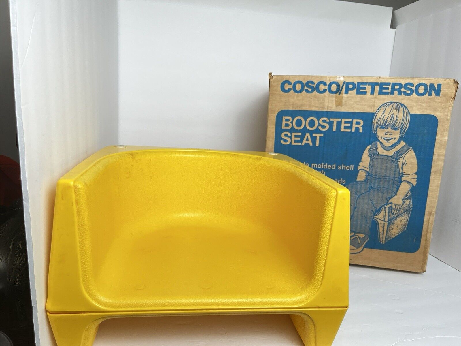 VINTAGE 1980\'S HARD PLASTIC REVERSIBLE COSCO CHILD BOOSTER SEAT, 3\