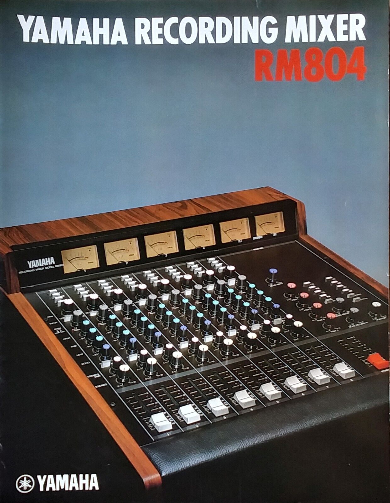 Yamaha RM804 Recording Mixer Original 8 Page Color Brochure, Printed in Japan.