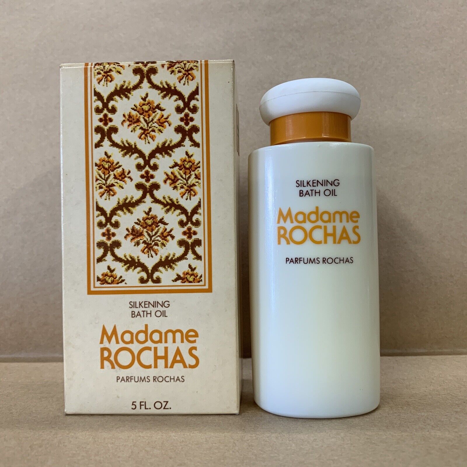 Vintage Madame ROCHAS Silkening Bath Oil 5 oz. Parfums Rochas