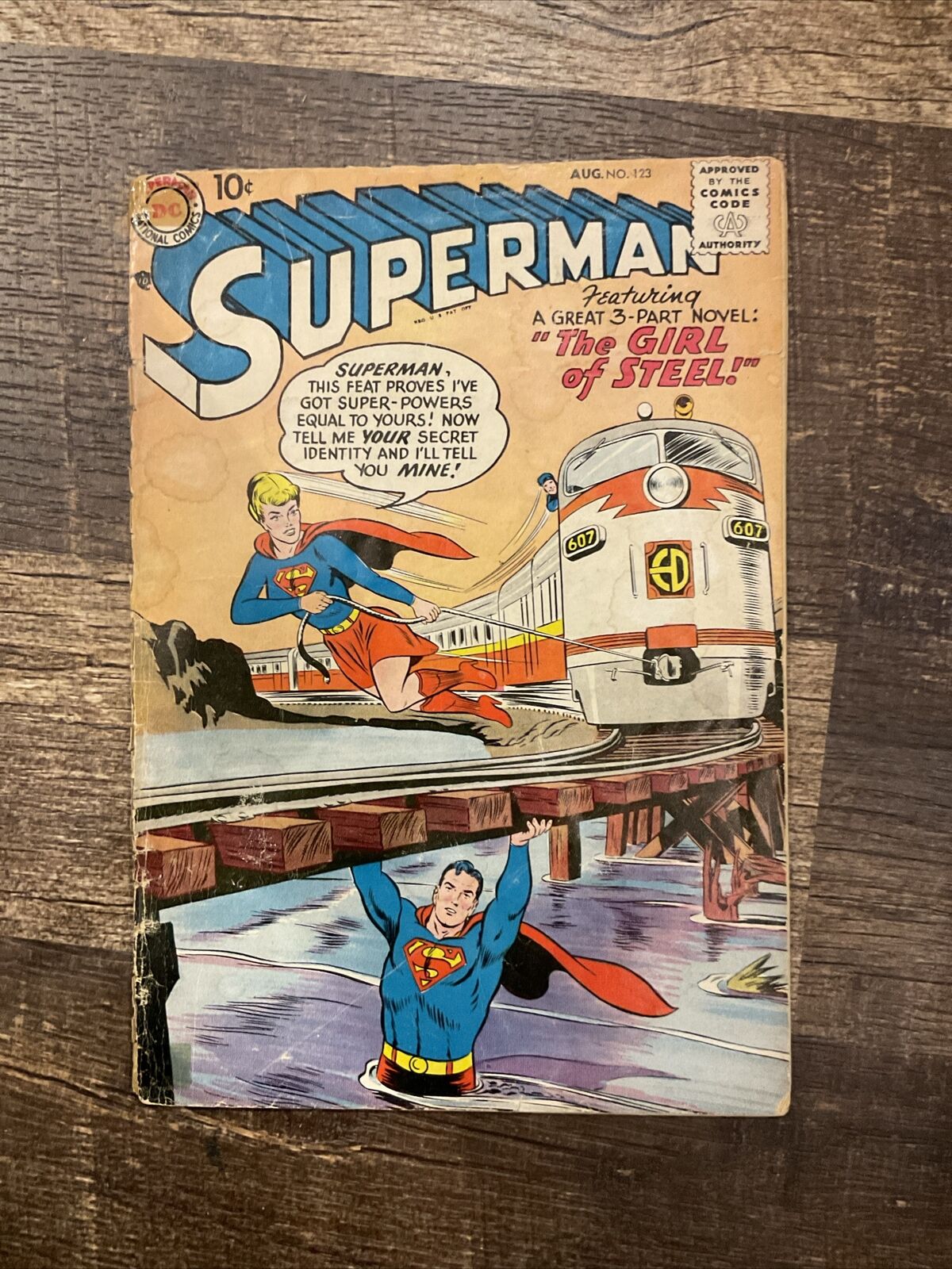 Superman #123 (1958 1st Series) - Supergirl Prototype Tryout - Otto Binder