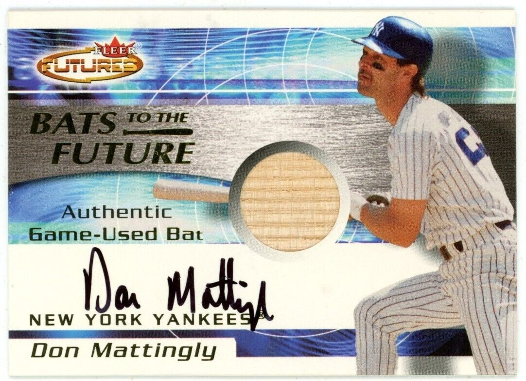 DON MATTINGLY 2001 Fleer Futures Game Used Auto Autograph Bat 31/50 Yankees HOF