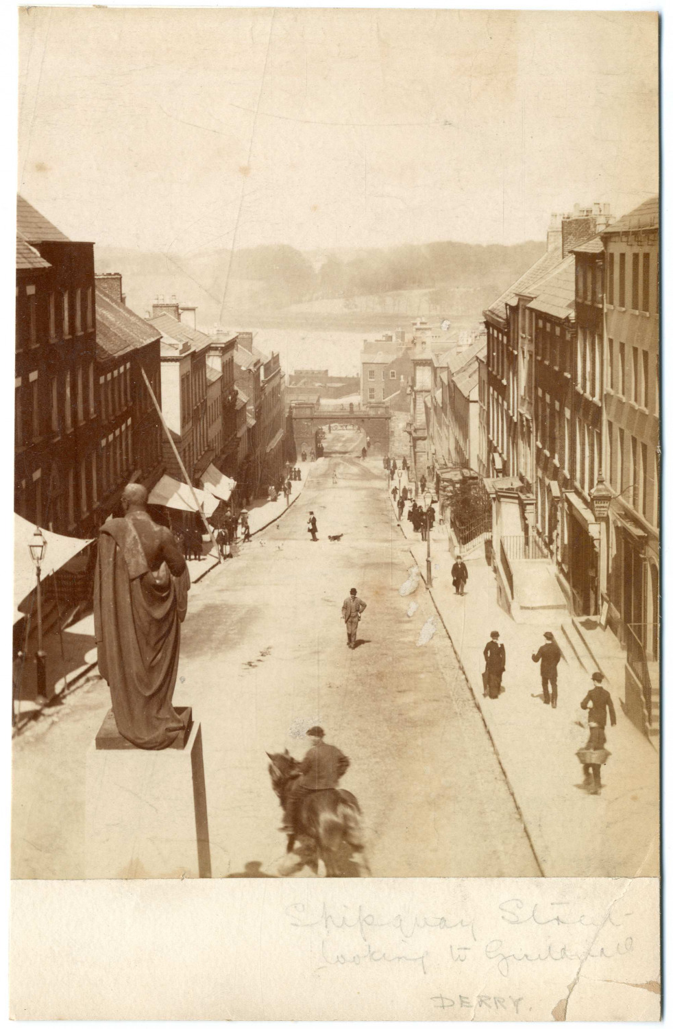 Ireland, Derry, Shipquay Street Vintage Albumen Print 14