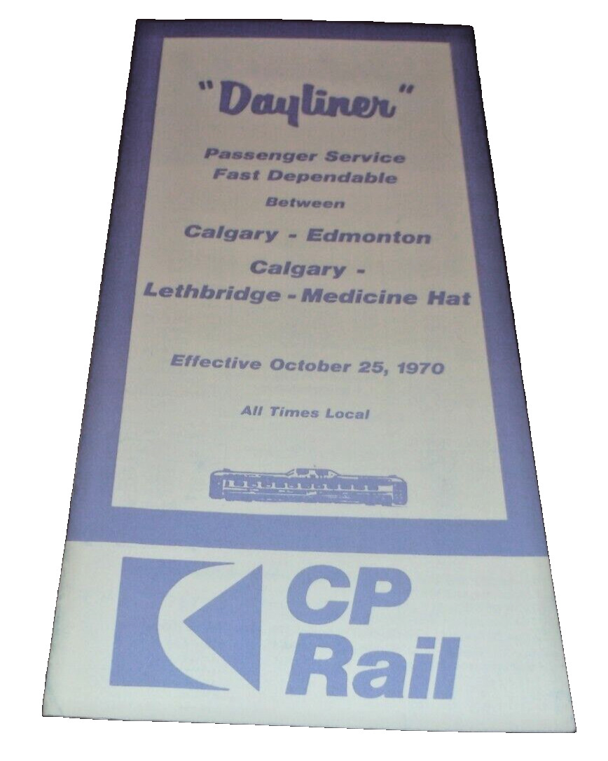 OCTOBER 1970 CANADIAN PACIFIC CALGARY EDMONTON LETHBRIDGE MEDICINE HAT DAYLINER