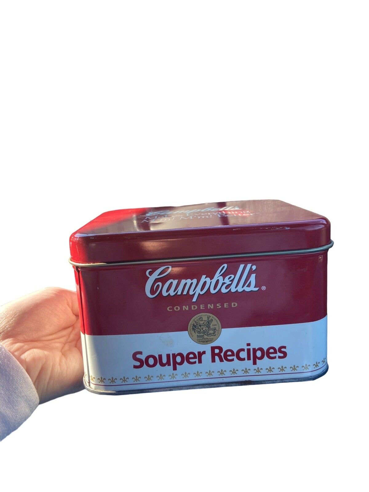 Vintage Collectible Campbell’s Souper Recipes Card Box Metal Tin