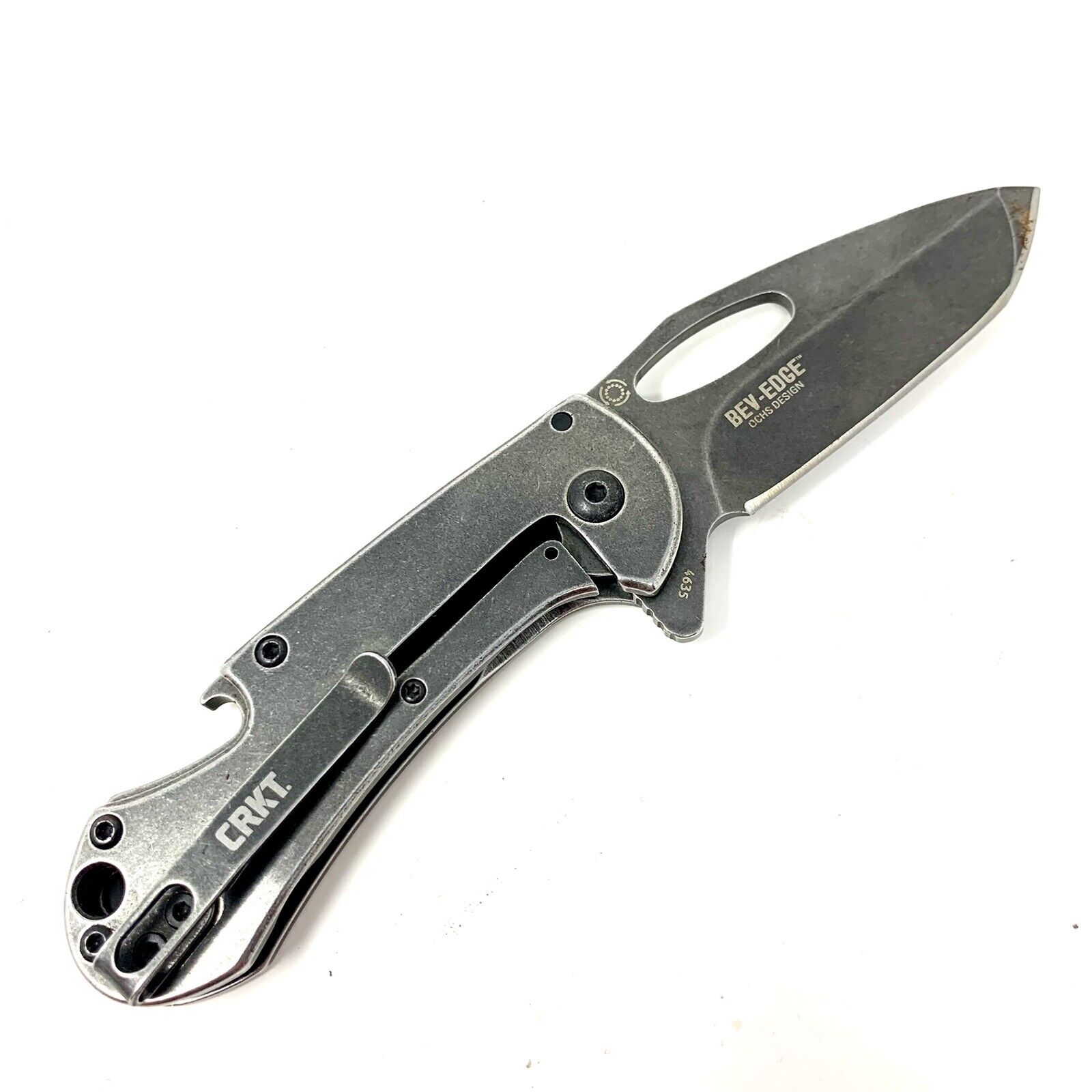 Columbia River CRKT Lock Back Pocket Knife Model 4635 Tano Blade Bev Edge