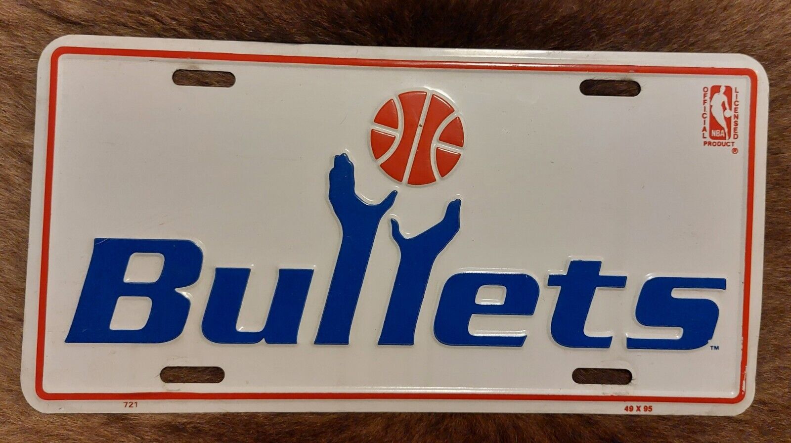 Bullets Washington Wizards Vintage NBA License Plate Booster