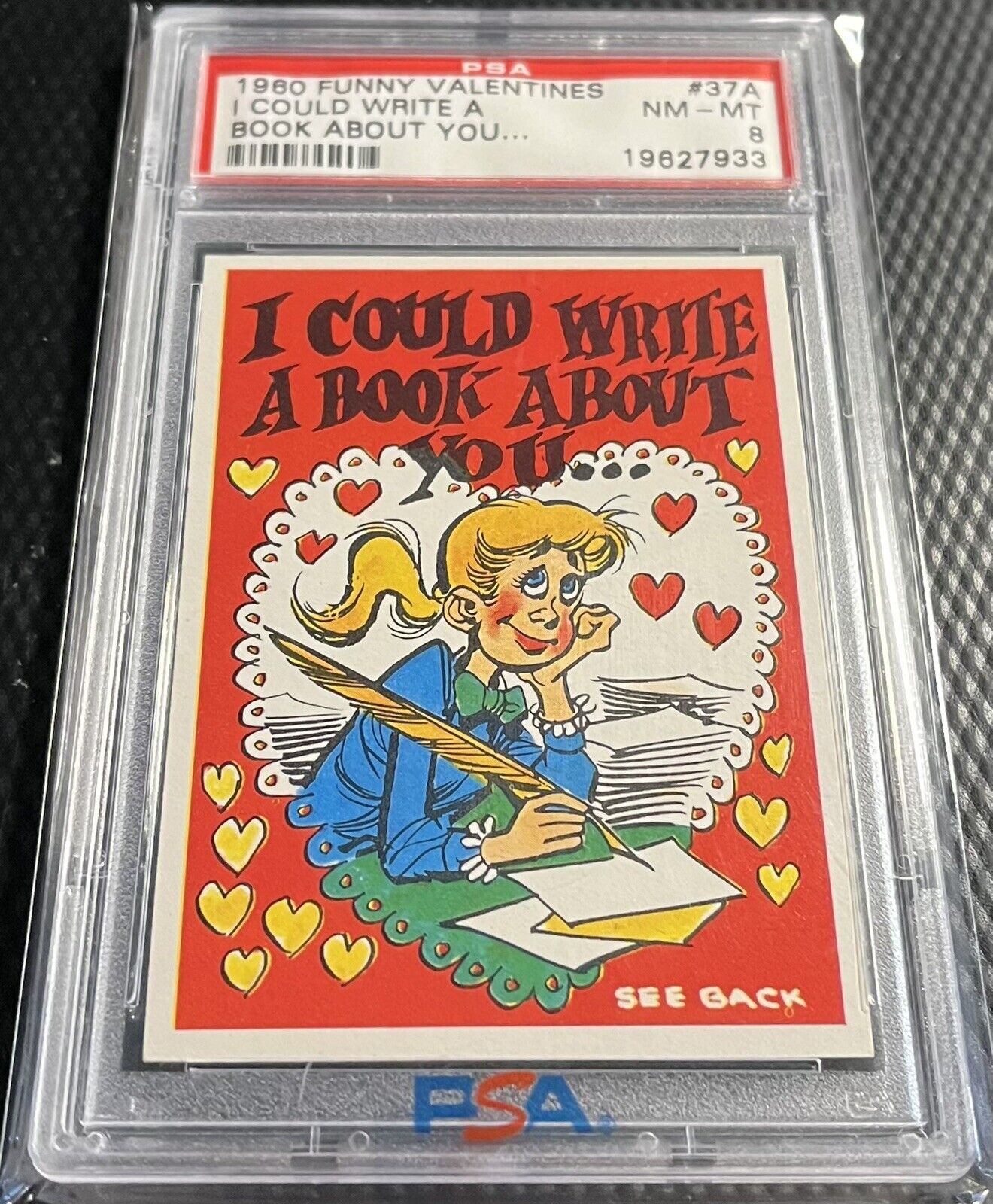 1960 Topps PSA 8 Vintage Funny Valentines #37A Graded NM-MT - Clean Holder