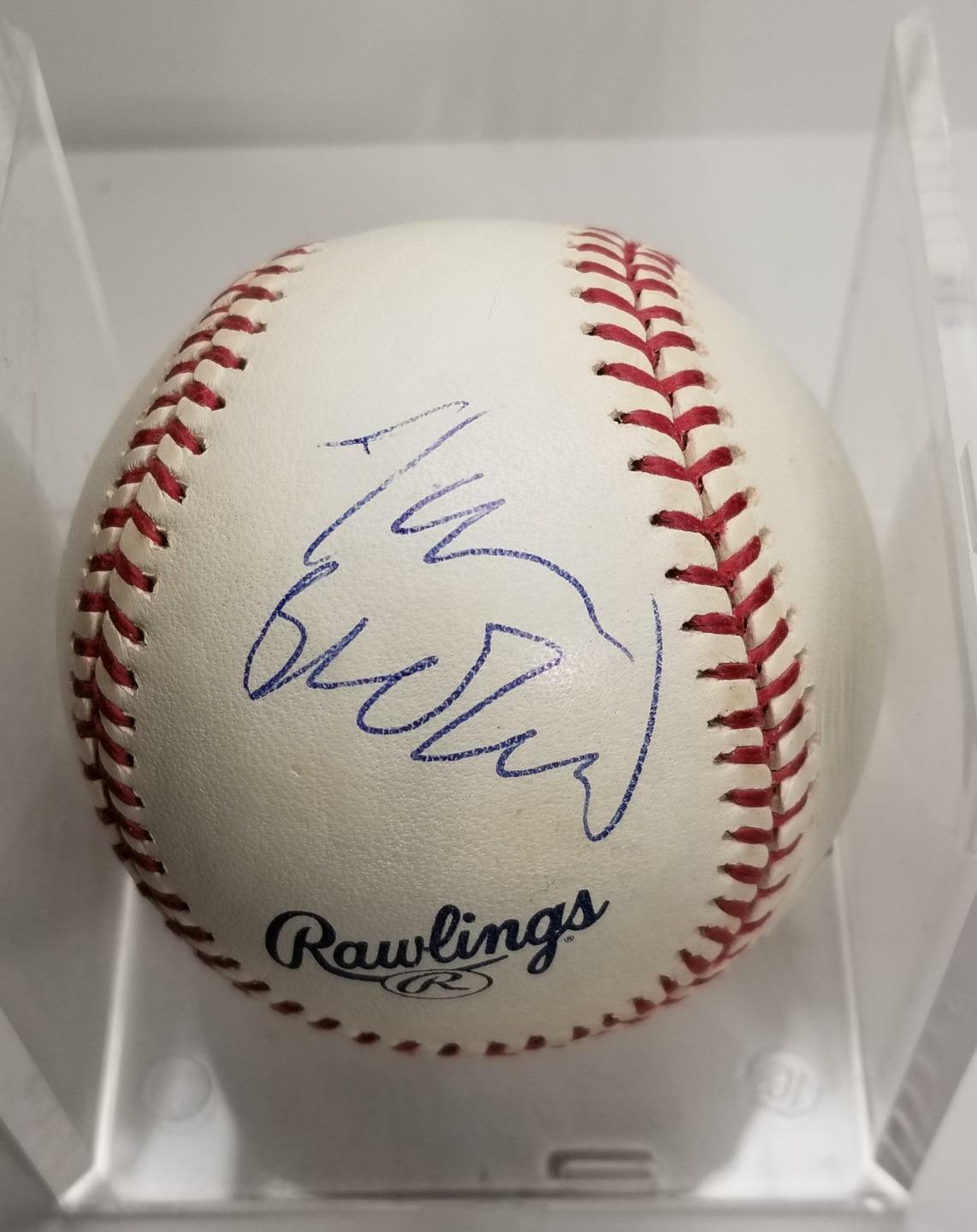 Tom Brokaw Signed Autographed 2001 World Series 1st Pitch OMLB Baseball JSA COA