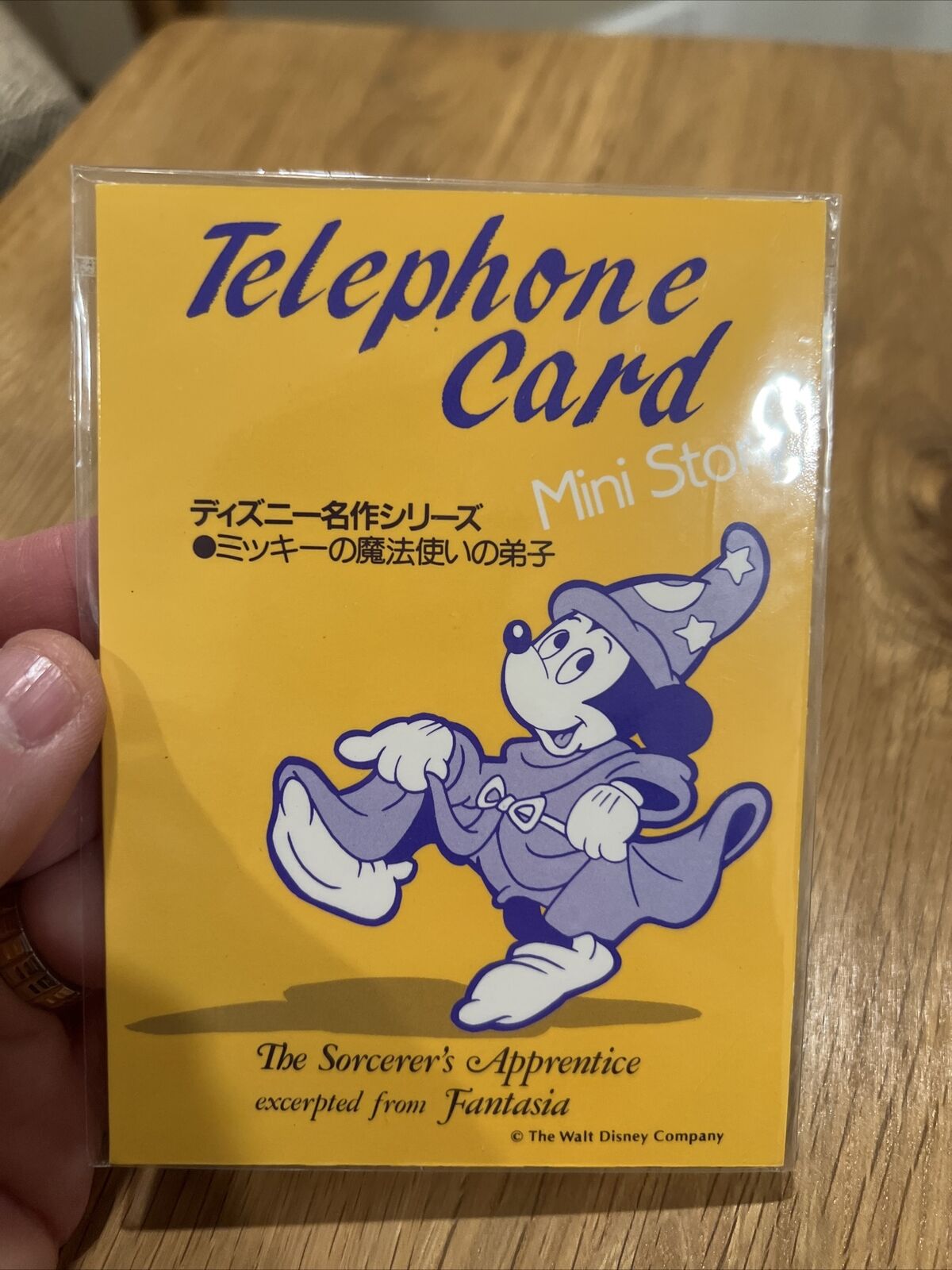Tokyo Disneyland Telephone Card The Sorcerer\'s Apprentice 1980\'s Mini Story NEW