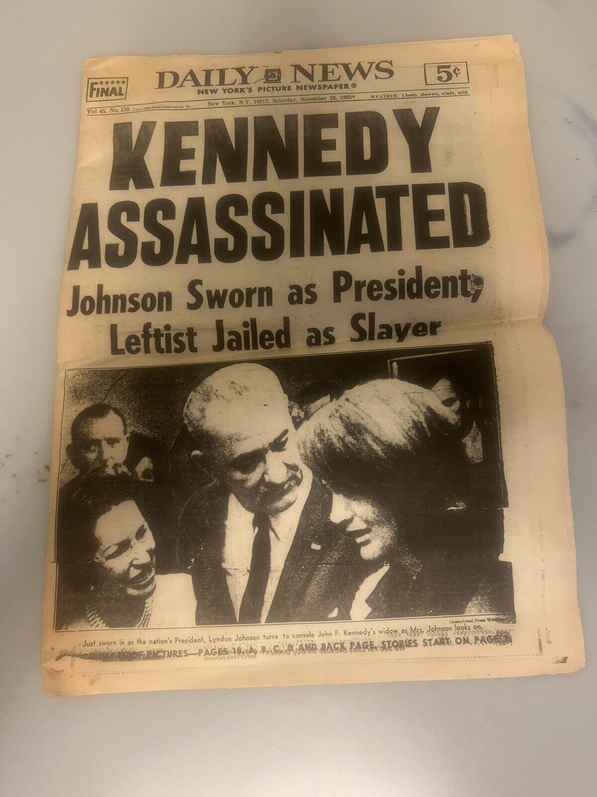 JFK Assassination Original Newspaper