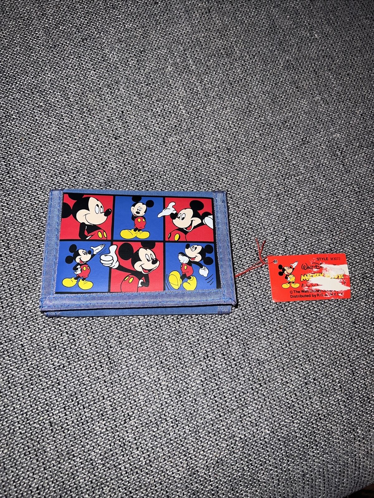 NWT Vintage Walt Disney Mickey Mouse Blue Wallet M3072 Andrade Hawaii Child Fold