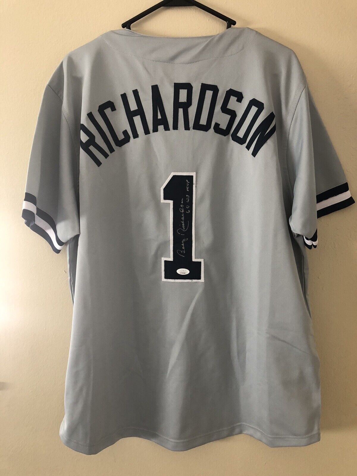 Bobby Richardson Autographed #1 New York Yankees Jersey~JSA Certified