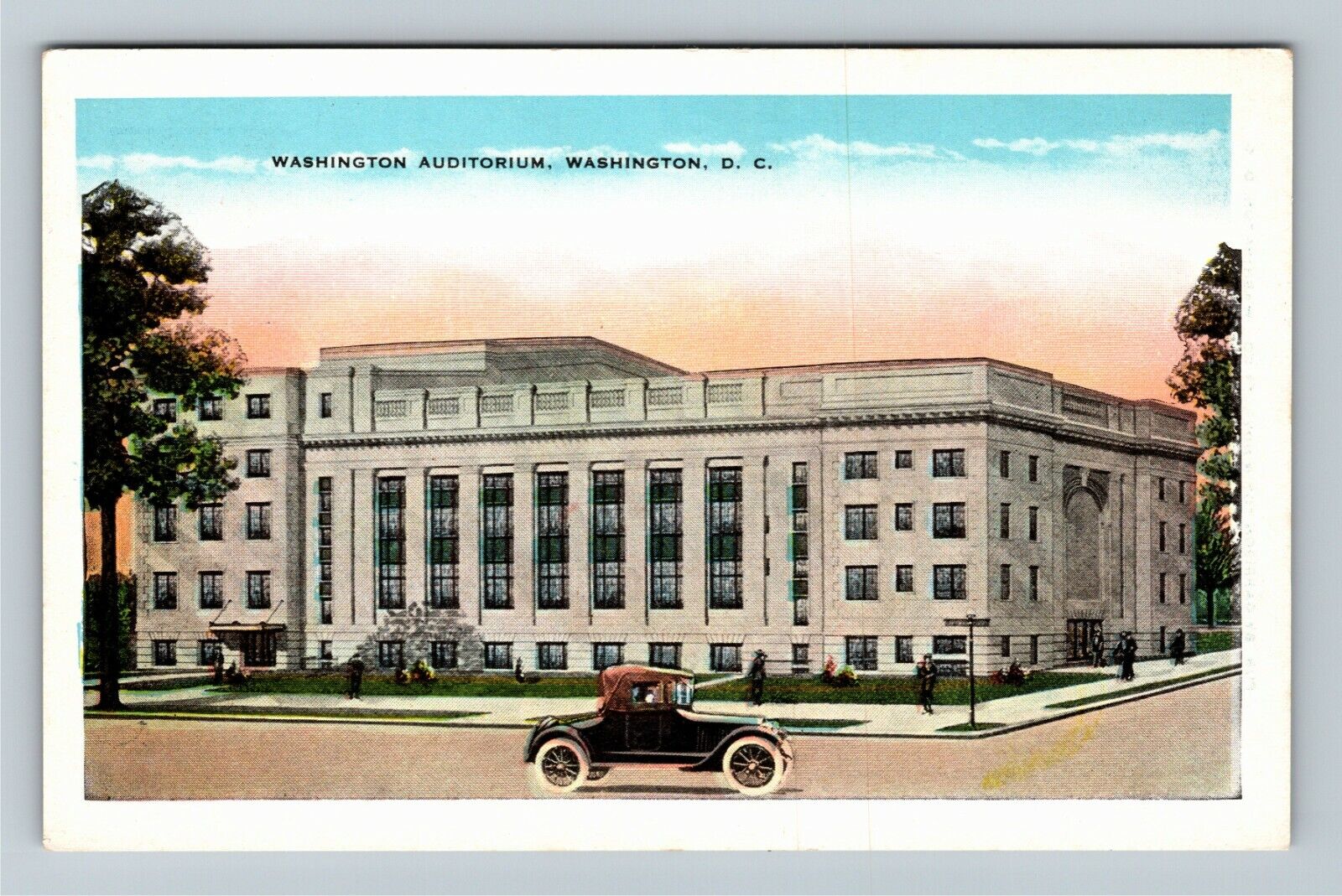 Washington D.C. -The Washington Auditorium Vintage Souvenir Postcard
