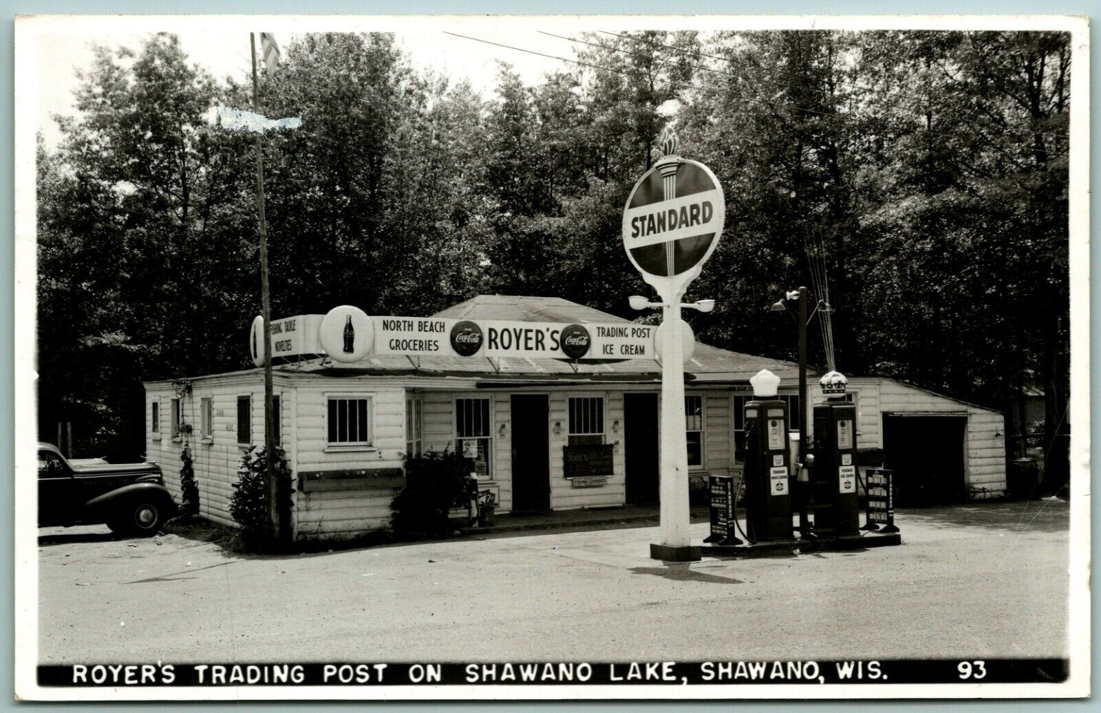 RPPC Royer\'s Standard Oil Service Station Shawano Wisconsin WI 1951 Postcard J5