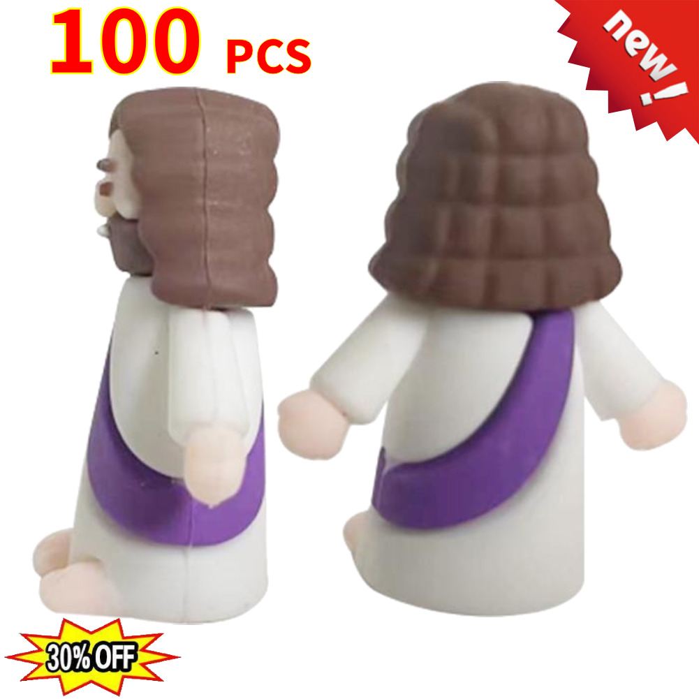 100pcs Mini Jesus Figurine Easter Decorations, Tiny Baby Jesus Figurines Bulk