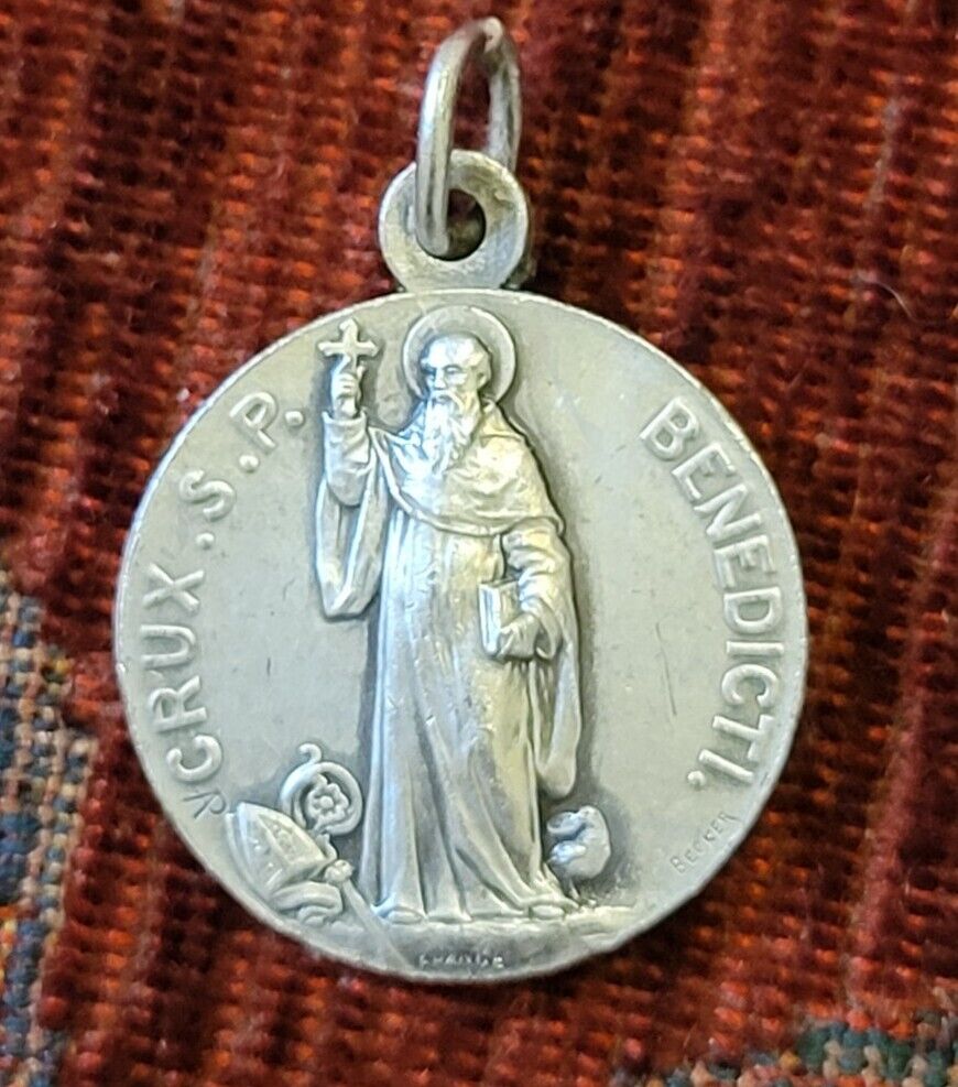 St. Benedict Vintage & New Medal Catholic France Becker Patron of Speleologists