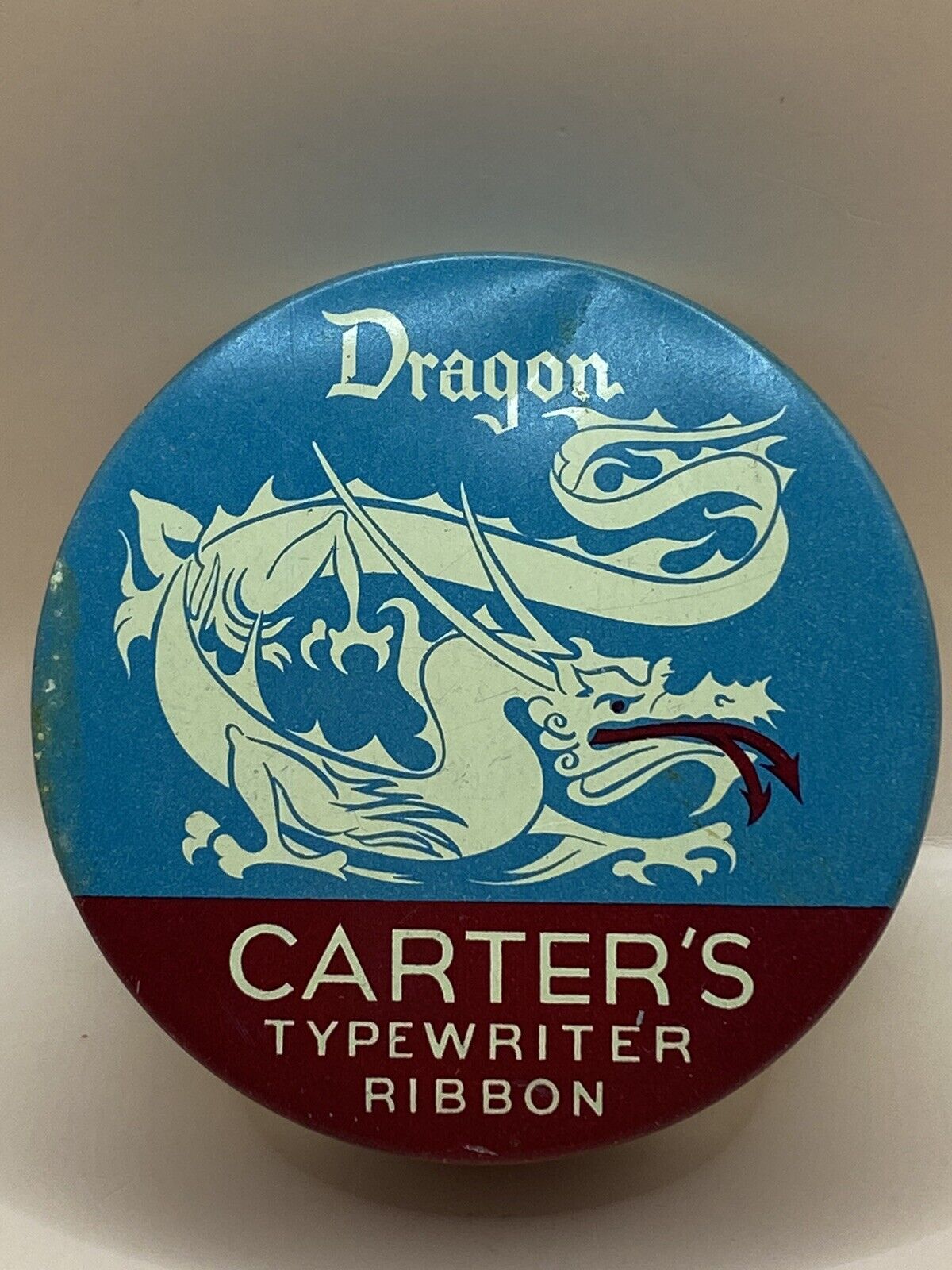 Vintage Dragon Carters typewriter ribbon tin Vintage Advertising Office