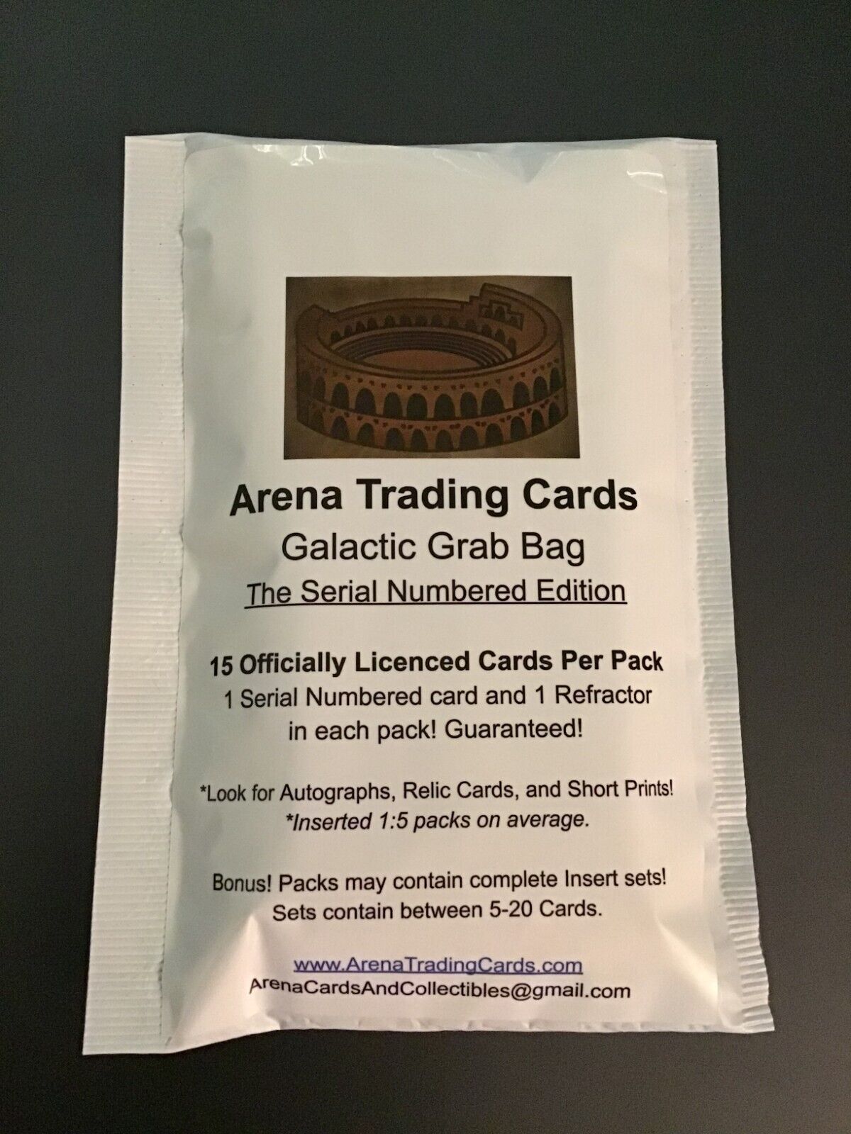 Arena Trading Cards Galactic Grab Bag, 15 Topps Star Wars cards, Serial #'d Ed.