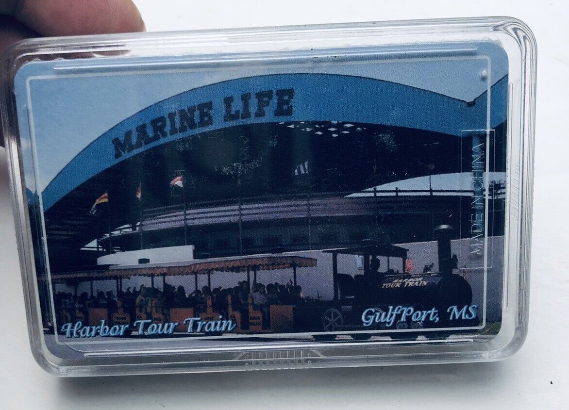 Vtg Marine Life Habor Tour Train Play Cards Gulfport MS VHTF 1980’s NOS