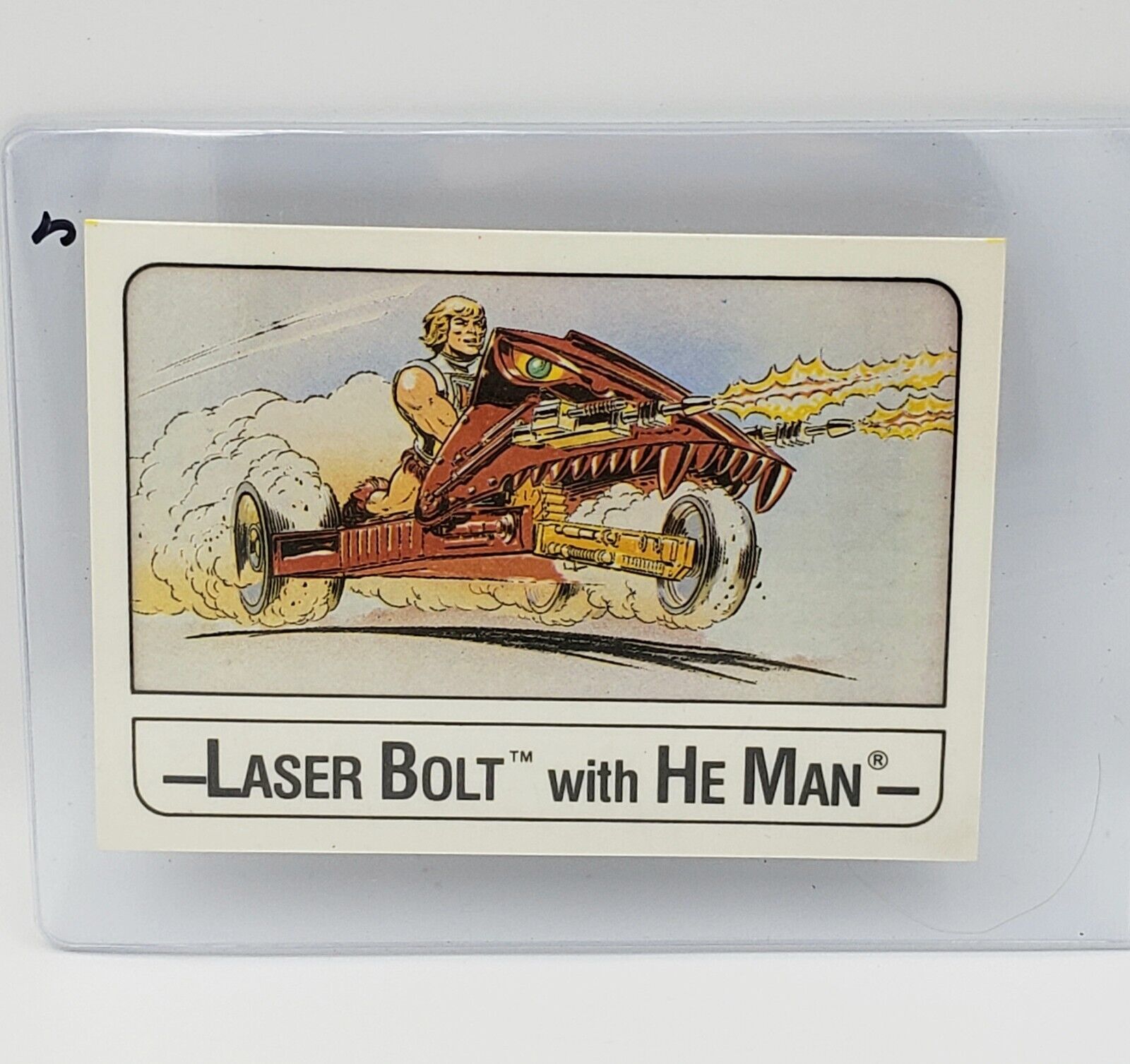 1986 Wonder Bread Masters of the Universe Card - Laser Bolt with He-Man