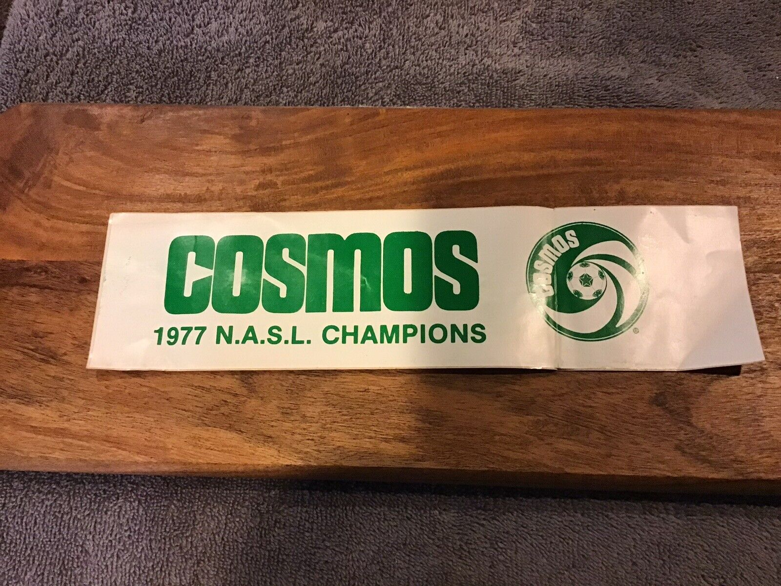 Vintage NASL New York Cosmos Soccer Bumper Sticker Football Club Unused  1977