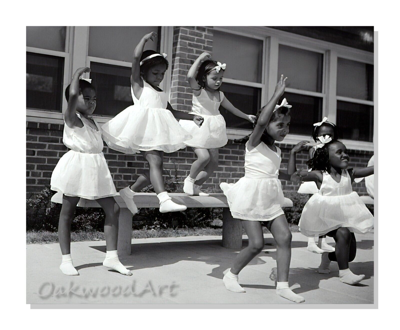 Little Girls' Dance Group by Gordon Parks c1940s - Vintage Photo Reprint
