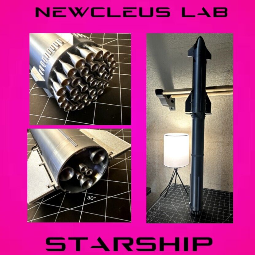 SpaceX Starship Super Heavy Model 1:144 Scale With Orbital Launch Table