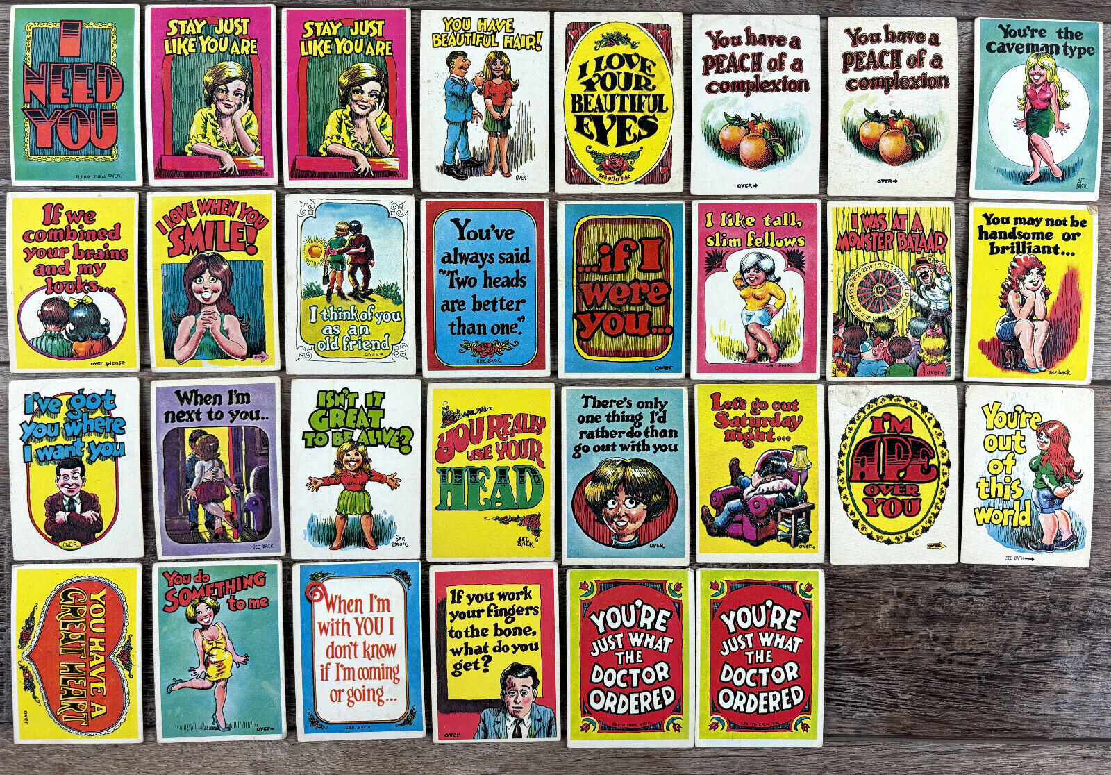 1965 Topps Monster Greeting Trading Card Lot of 30 (27 Diff.) - Poor - VG