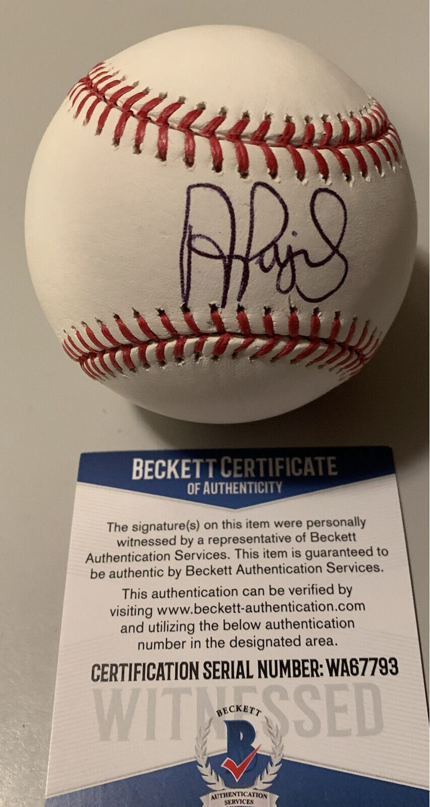 Albert Pujols Cardinals/ Angels Signed Official MLB Baseball Beckett