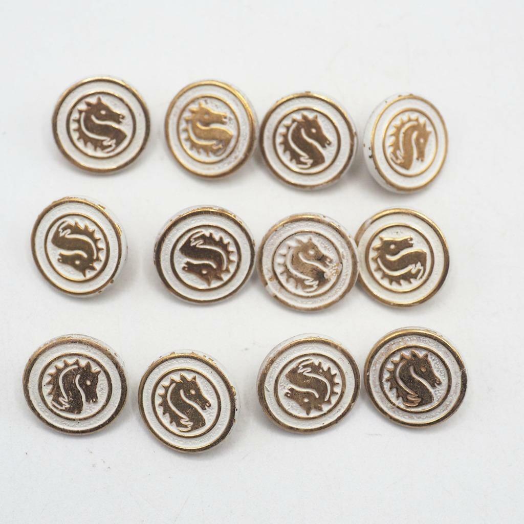 Vintage Lot of 12 Horse Buttons