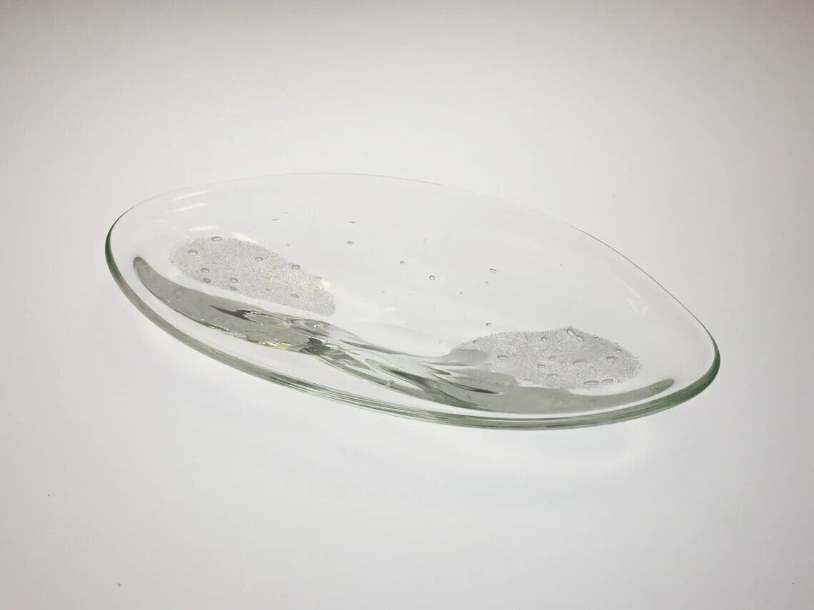 Vintage Czech Glass Bowl by Ladislav Palecek Skrdlovice, Czech Glass Art