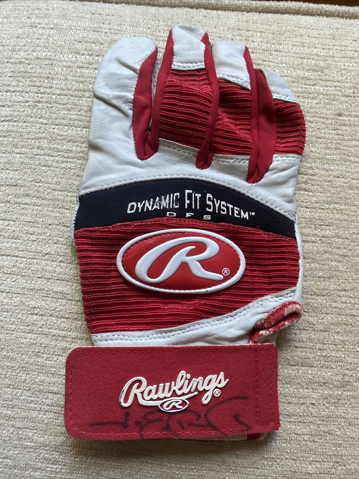 Jim Edmonds Autographed Game-used Batting Glove 🔥 Rawlings St Louis Cardinals