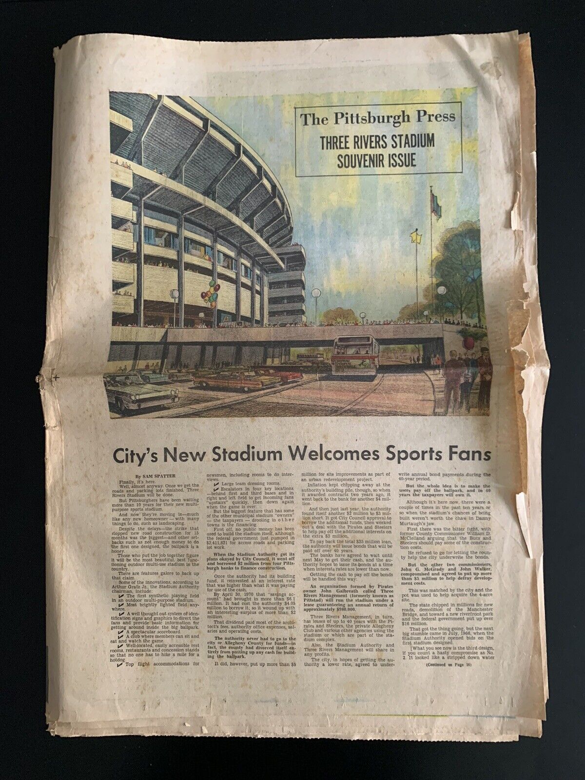 1970 The Pittsburgh Press Three Rivers Stadium Souvenir Issue